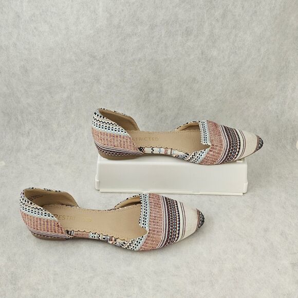 Restricted Womens Ballet Flats Sz 7.5 Multi Color Boho Casual Travel Shoes - Picture 3 of 7
